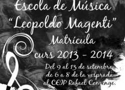 El dilluns s’obri el període de matriculació a l’escola “Leopoldo Magenti” d’Alberic