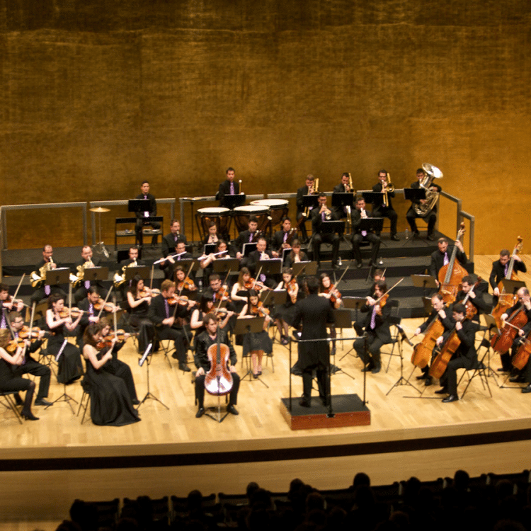 Minhea Ignat, dirige a la Orquesta Filarmónica de la Universidad de Alicante en un concierto solidario