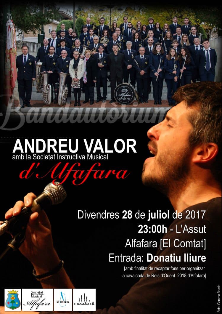 La banda d´Alfara i el cantautor Andreu Valor obrin les festes amb música