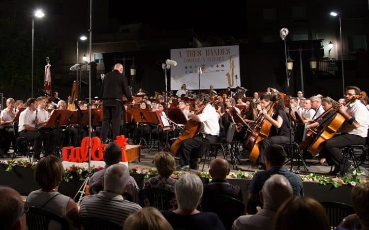 Llíria acull dissabte el segon concert del cicle “A Tres Bandes”