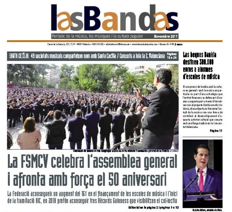 Tota l´actualitat del món musical de la Comunitat valenciana, en el sisè número del periòdic lasBandas