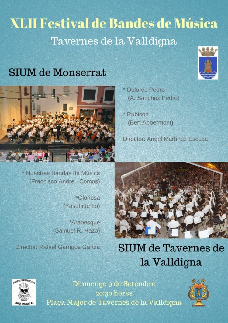 Tavernes de la Valldigna acull el seu XLII Festival de Bandes de Música