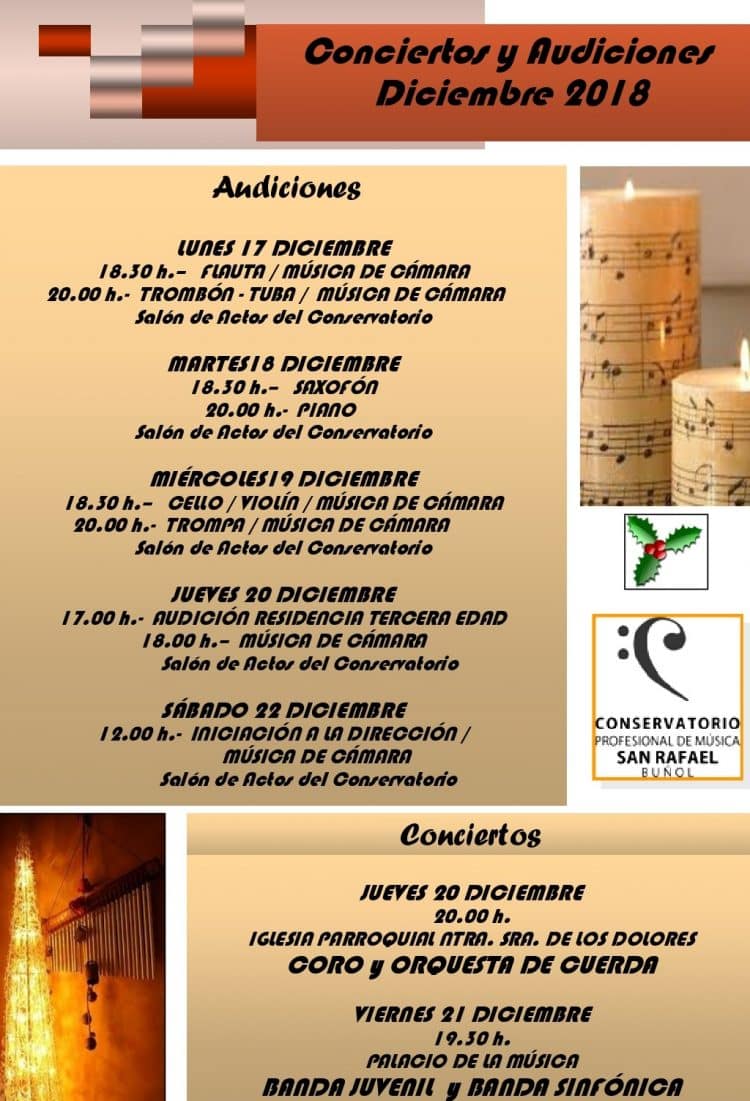 El Conservatorio de Buñol presenta un mes de diciembre muy musical