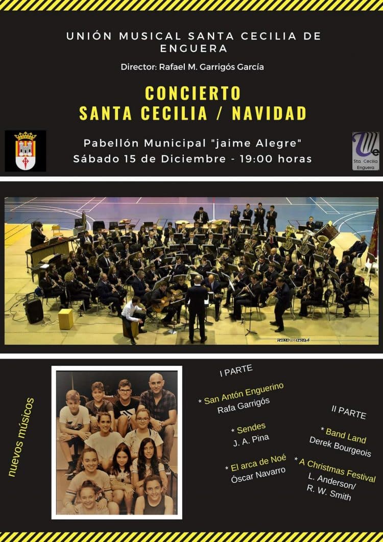 La banda de Enguera conmemora este sábado Santa Cecilia y Navidad en un mismo concierto