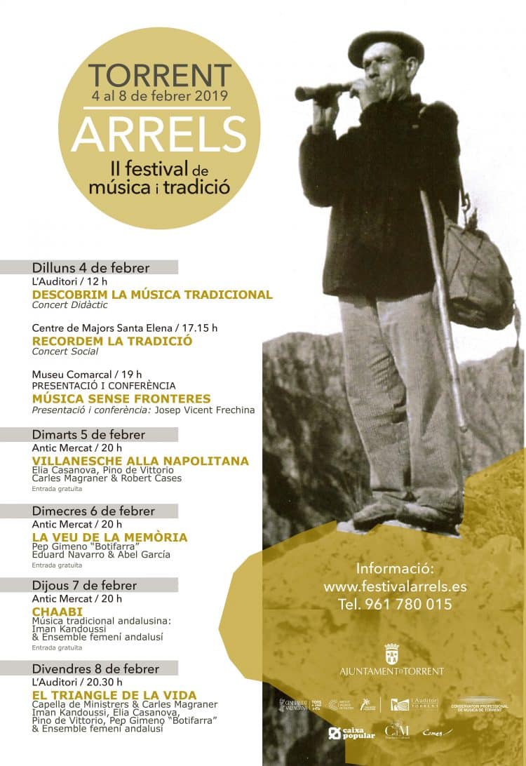 La segona edició del festival Arrels porta a Torrent la música de Nàpols, Tetuán i València