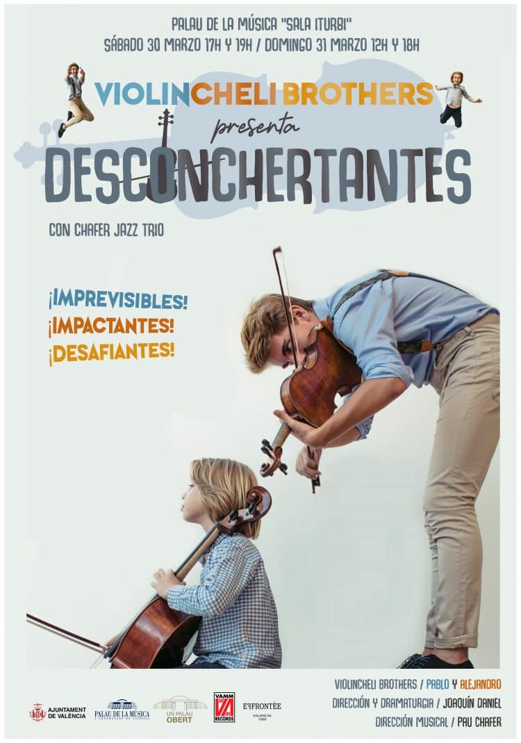 Violincheli brothers presentan en el Palau de la Música de Valencia su espectáculo ‘Desconchertantes’
