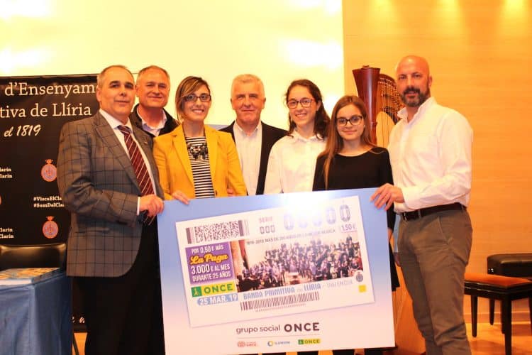L’ONCE dedica el cupó del 25 de març a la Banda Primitiva de Llíria