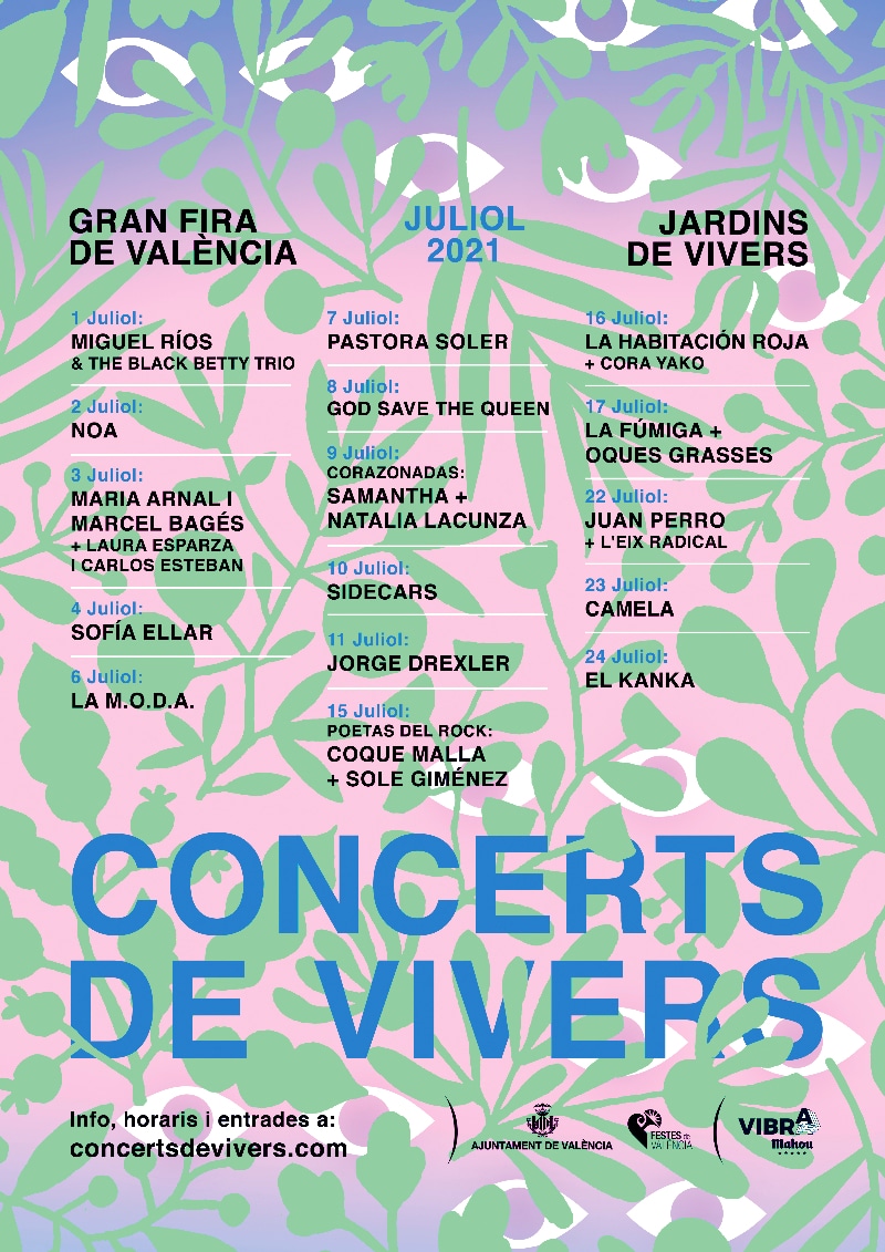 Cartell dels concerts de Viveros