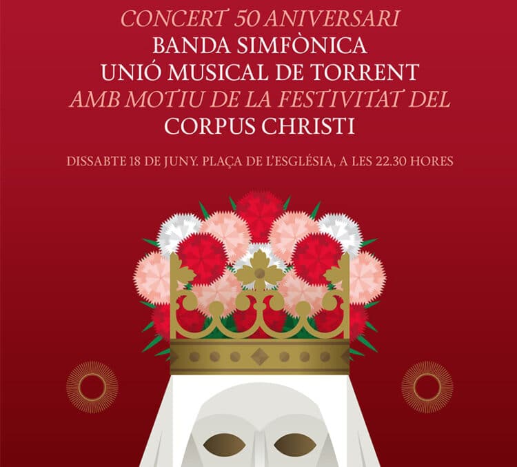 Unió Musical de Torrent arranca el seu 50 aniversari amb un concert de la seua banda simfònica en la plaça de l’Església