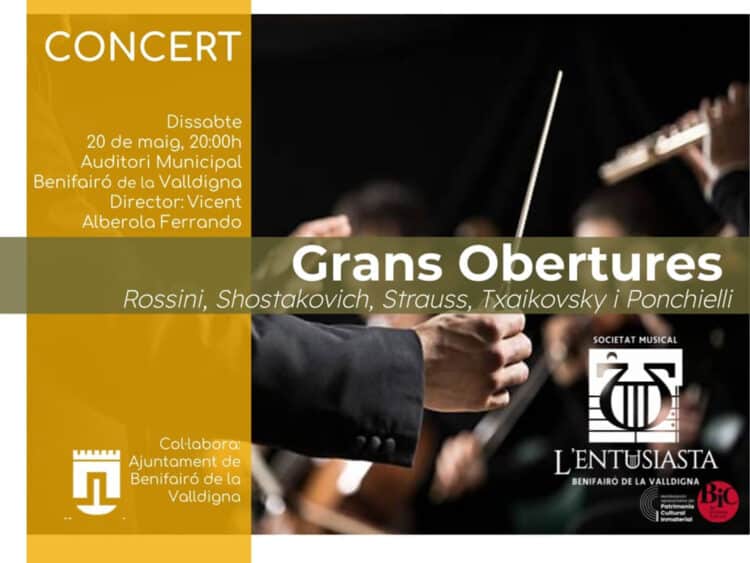 L’Entusiasta ofereix un ‘Concert de grans obertures’ dirigit per Vicent Alberola
