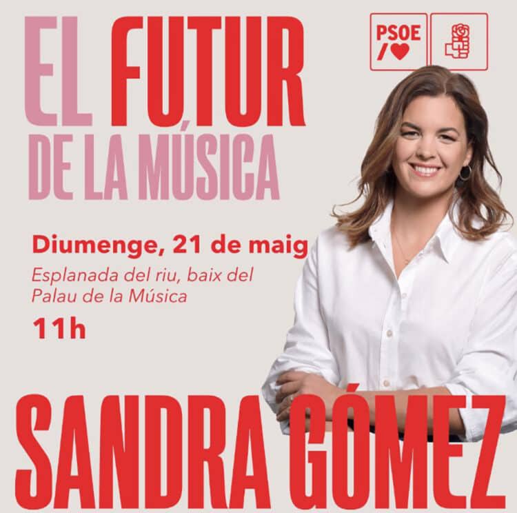 València: La música entra en campanya de la mà de Sandra Gómez (PSOE)