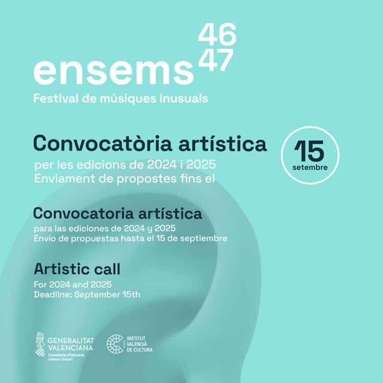 Ensems obri la convocatòria artística per a les edicions de 2024 i 2025