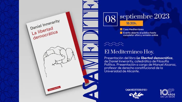 El filósofo Daniel Innerarity, invitado de excepción para empezar el curso en Casa Mediterráneo