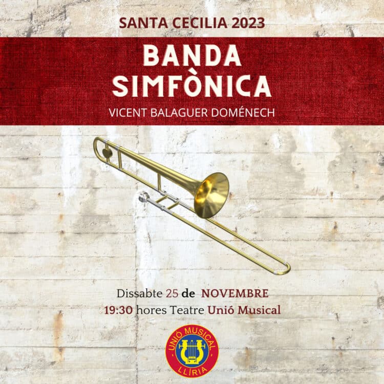 La Unió Musical de Llíria celebra la festivitat de Santa Cecília
