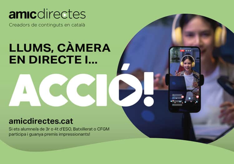 Més de 250 alumnes inscrits a la 2a edició d’AMIC-Directes. Funcionament, calendari i premis