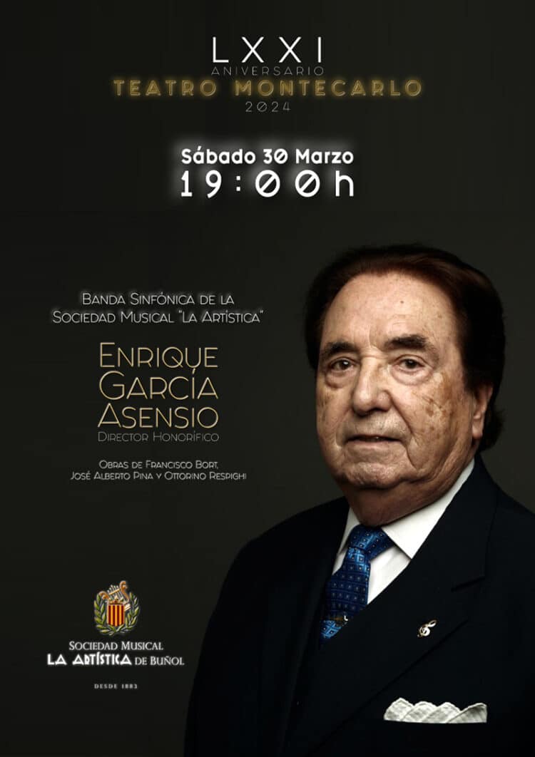 García Asensio dirigirá el Concierto del 71º Aniversario del Teatro Montecarlo