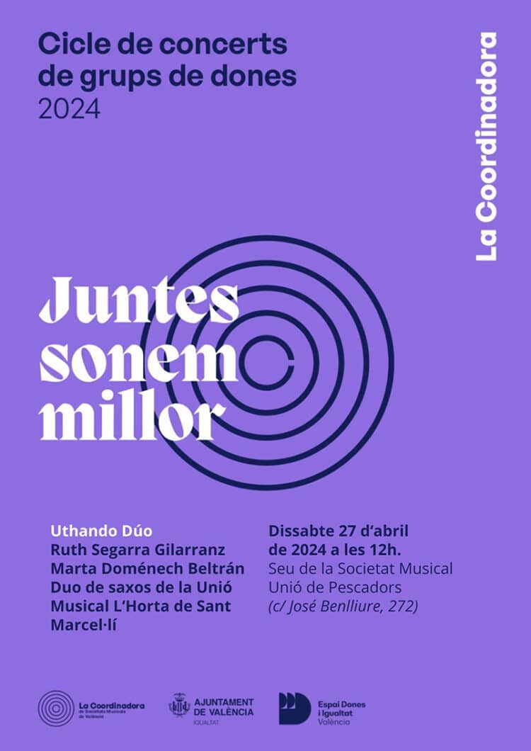 La Coordinadora de SSMM de València organitza la segona edició del Cicle de Concerts de Grups de Dones amb cinc concerts
