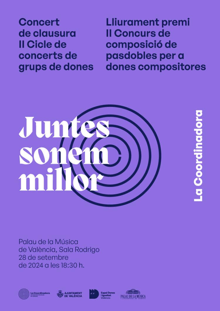 La Coordinadora de SSMM de València celebra el dissabte en el Palau la clausura del Cicle de Concerts de Dones i el diumenge una Trobada de Corals