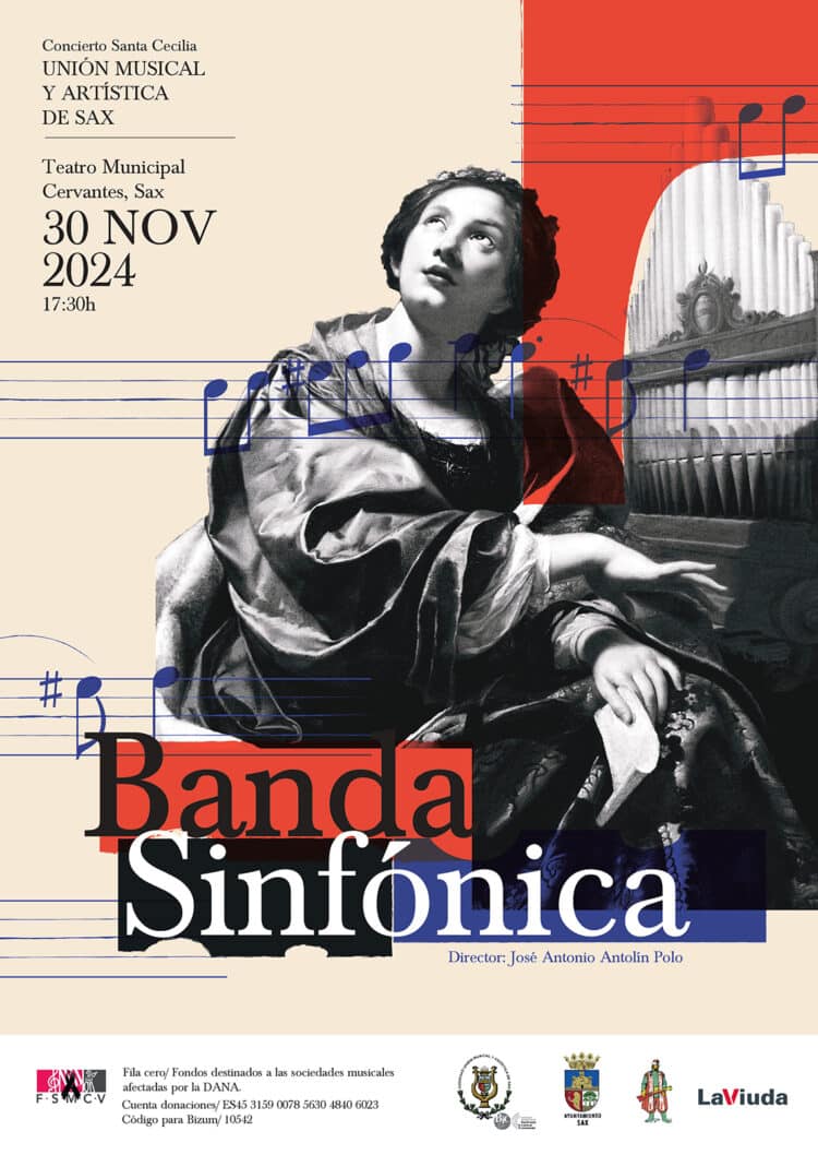 La Unión Musical de Sax culmina Santa Cecilia con el concierto de su banda sinfónica
