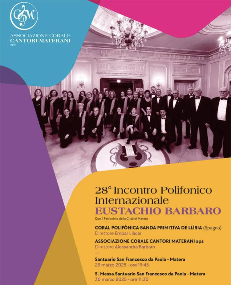 La Coral Polifónica de la Banda Primitiva actuó con éxito en Matera (Italia) bajo el sello de “Llíria City of Music”