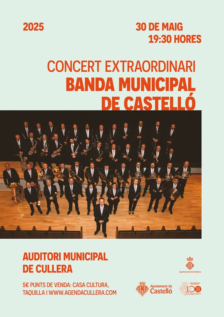 Cullera serà escenari de dos concerts amb les Bandes Municipals d’Alacant i Castelló