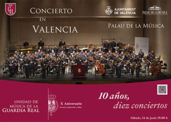 La Guàrdia Reial interpreta al Palau de la Música “Deu anys, deu concerts” amb motiu del aniversari de la proclamació del rei Felip VI