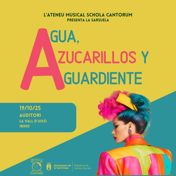 Schola Cantorum de La Vall d’Uixó presenta la sarsuela “Agua, Azucarillos y Aguardiente”