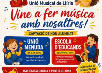 Unió Musical de Llíria obri el termini de matrícula per al nou curs