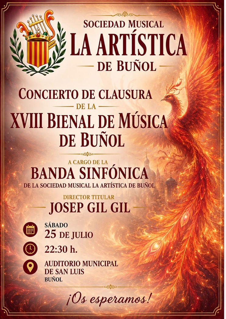La Artística, encargada de clausurar la XVIII Bienal de Música de Buñol